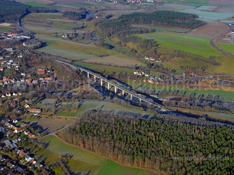 Luftaufnahme Aurachtalbrücke Emskirchen in Emskirchen | Mittelfranken, Bayern