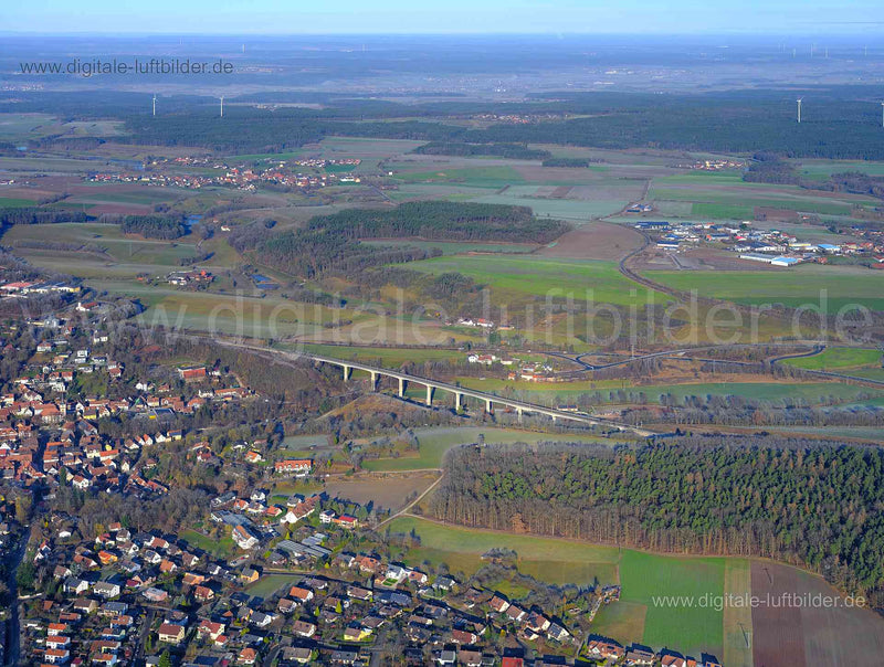 Luftaufnahme Aurachtalbrücke Emskirchen in Emskirchen | Mittelfranken, Bayern