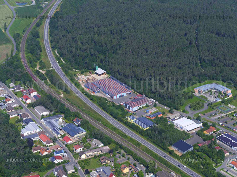 Luftaufnahme Gewerbegebiet Nord in Emskirchen | Mittelfranken, Bayern