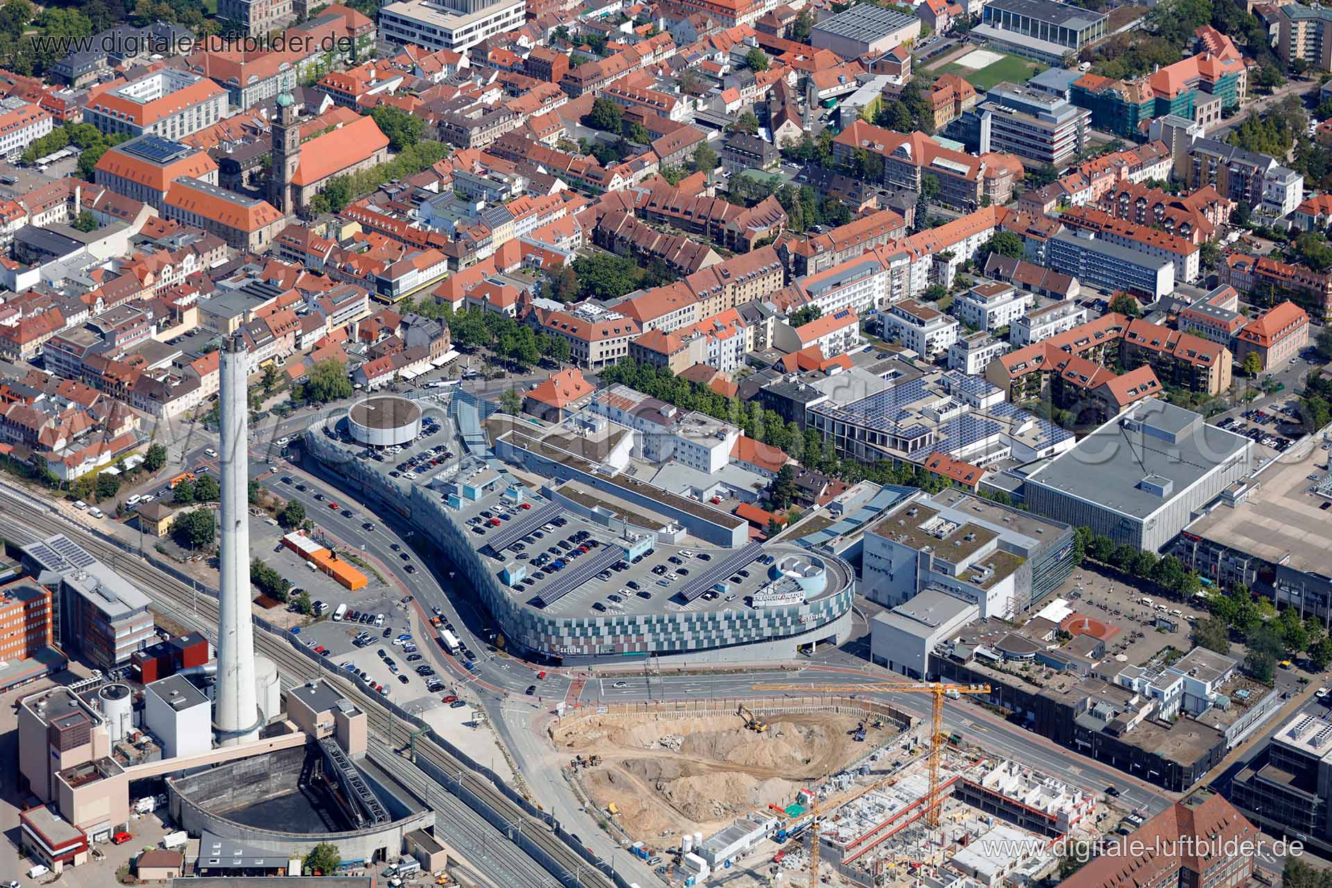 Luftaufnahme Arcaden in Erlangen | Mittelfranken, Bayern