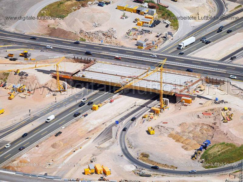 Luftaufnahme Autobahnkreut A3 / A73 in Erlangen | Mittelfranken, Bayern