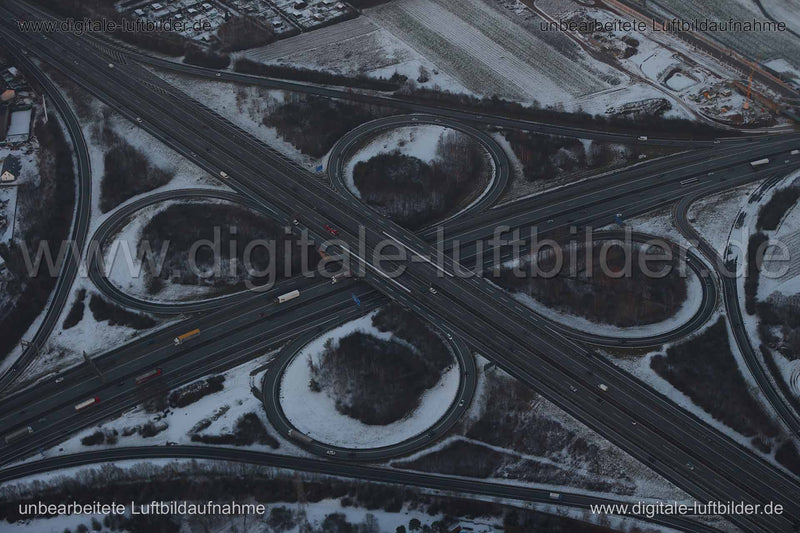 Luftaufnahme Autobahnkreuz A3 / A73 in Erlangen | Mittelfranken, Bayern