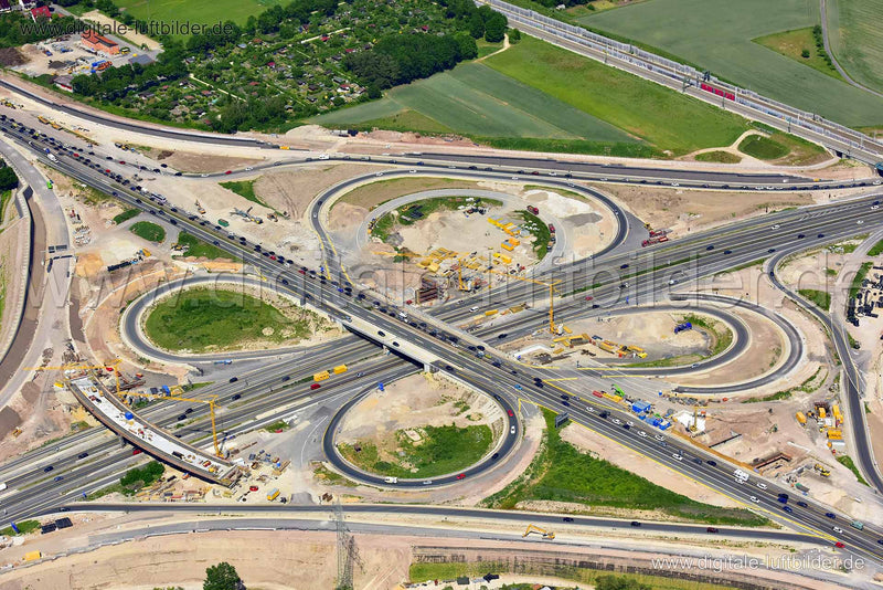Luftaufnahme Autobahnkreuz A3 / A73 in Erlangen | Mittelfranken, Bayern