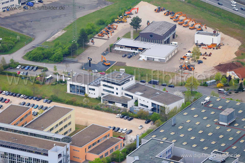 Luftaufnahme Baumaschinen Case in Erlangen | Mittelfranken, Bayern