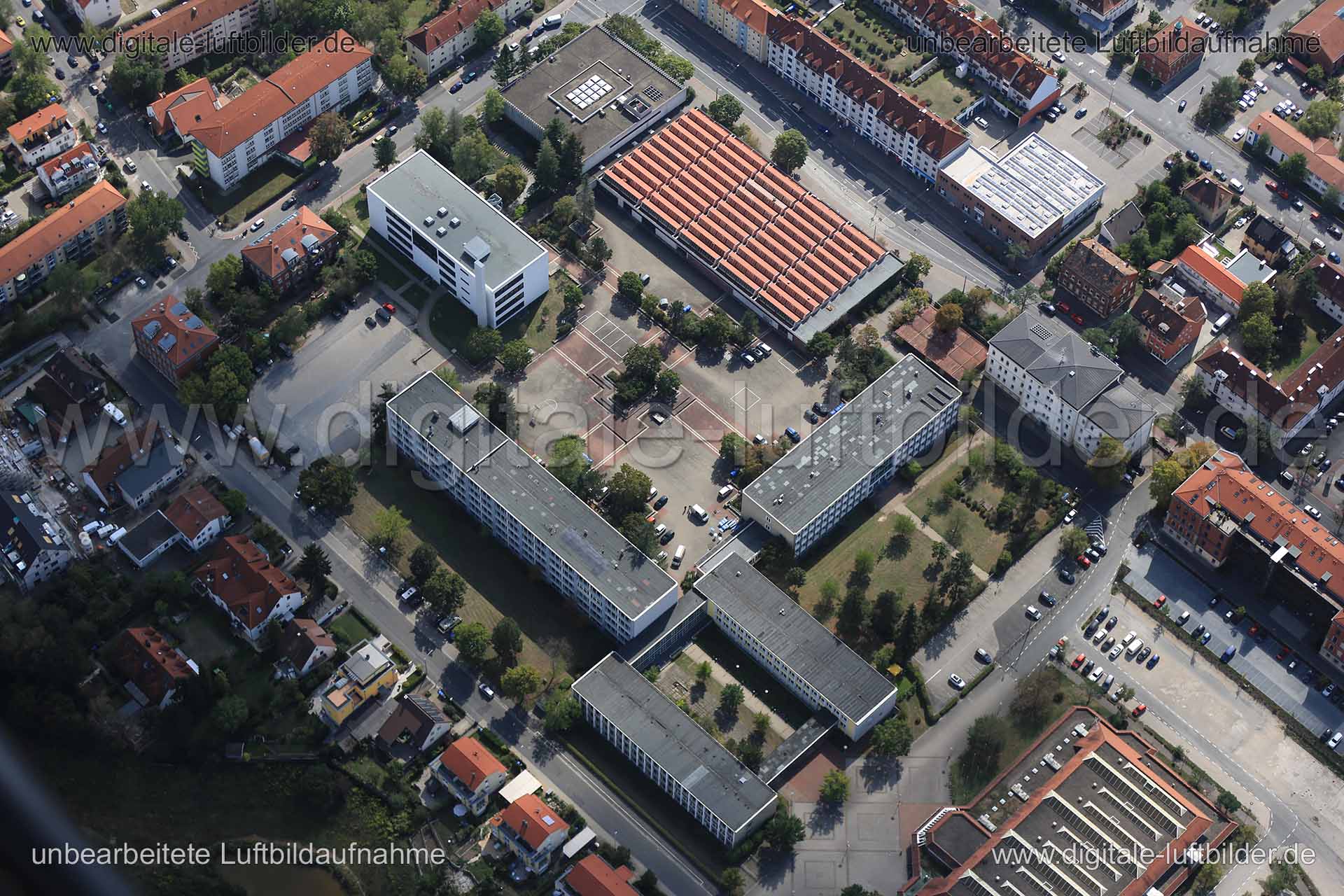 Luftaufnahme Berufsschule in Erlangen | Mittelfranken, Bayern