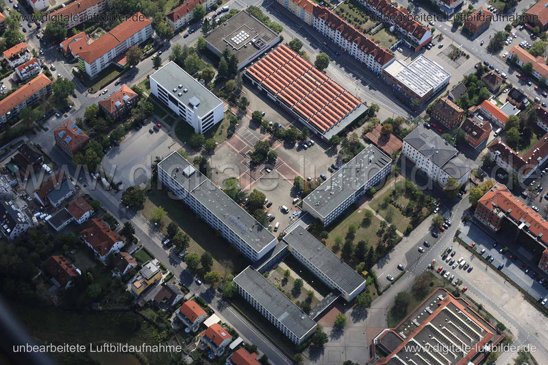 Luftaufnahme Berufsschule in Erlangen | Mittelfranken, Bayern
