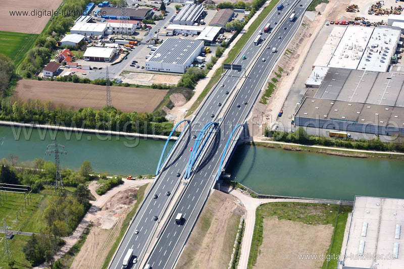 Luftaufnahme Brücke in Erlangen | Mittelfranken, Bayern