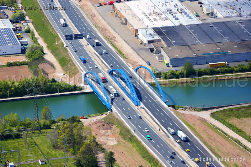 Luftaufnahme Brücke in Erlangen | Mittelfranken, Bayern