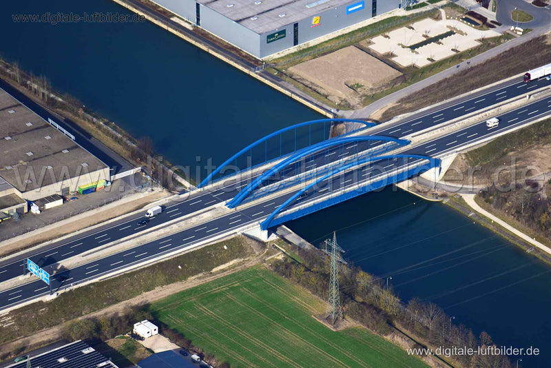 Luftaufnahme Brücke A3 in Erlangen | Mittelfranken, Bayern