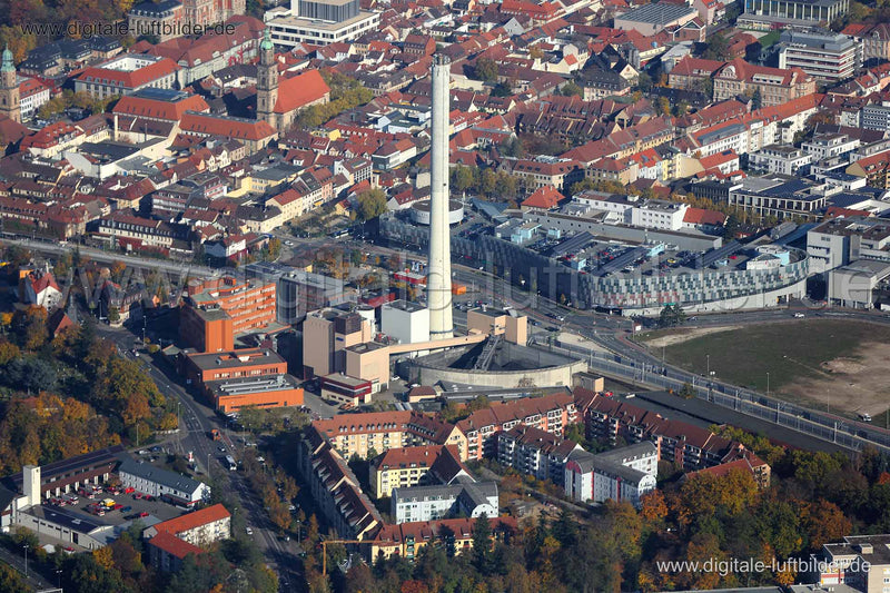 Luftaufnahme City in Erlangen | Mittelfranken, Bayern