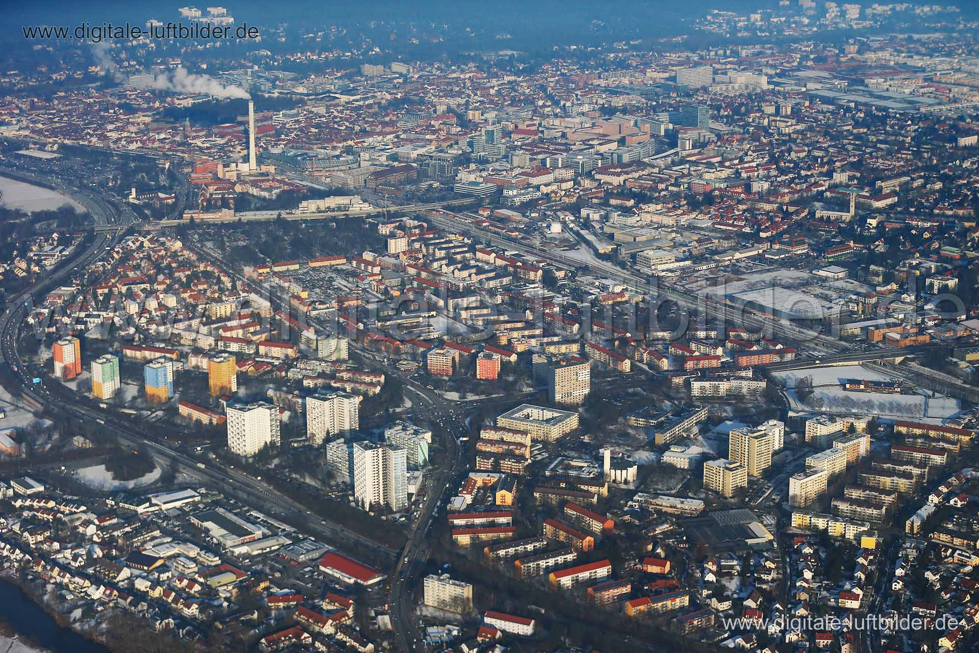 Luftaufnahme Erlangen in Erlangen | Mittelfranken, Bayern