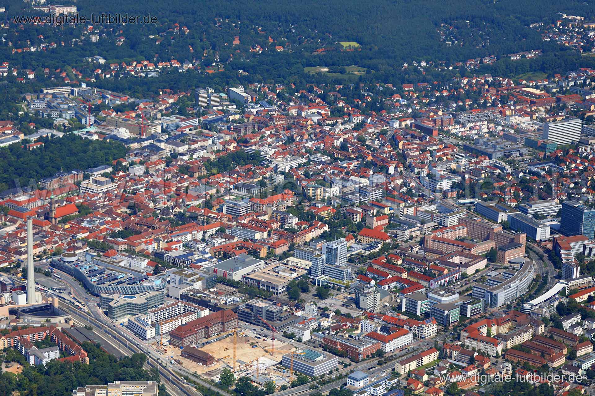 Luftaufnahme Erlangen in Erlangen | Mittelfranken, Bayern
