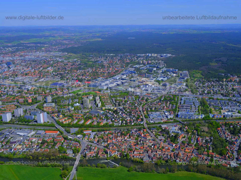 Luftaufnahme Erlangen in Erlangen | Mittelfranken, Bayern
