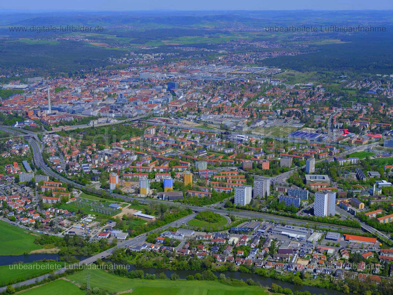 Luftaufnahme Erlangen in Erlangen | Mittelfranken, Bayern