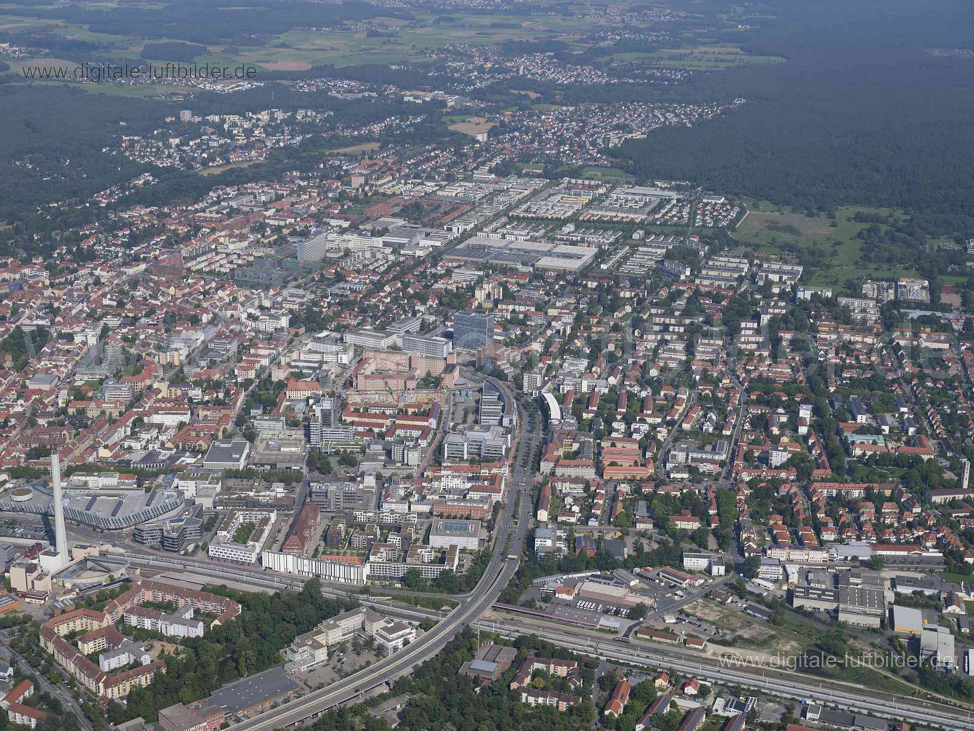 Luftaufnahme Erlangen in Erlangen | Mittelfranken, Bayern