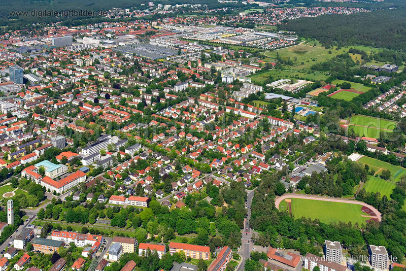 Luftaufnahme Erlangen in Erlangen | Mittelfranken, Bayern