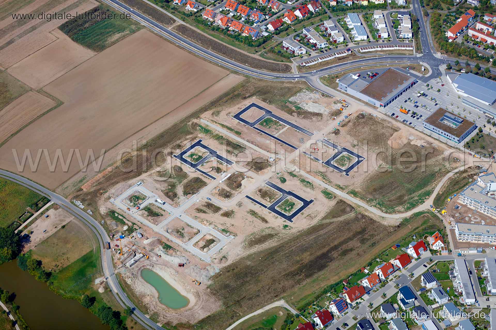 Luftaufnahme Erschließung in Erlangen | Mittelfranken, Bayern