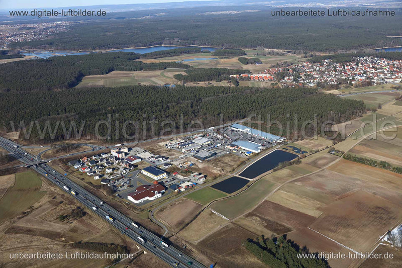 Luftaufnahme FertighausWelt Nürnberg in Erlangen | Mittelfranken, Bayern