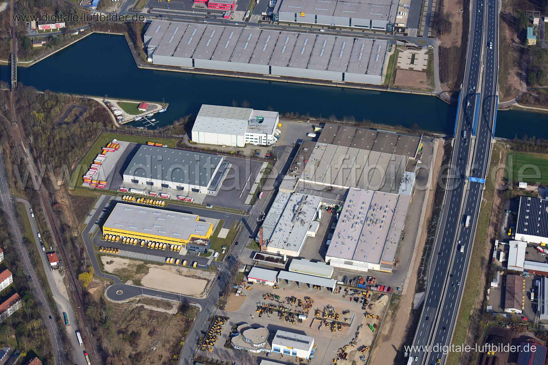 Luftaufnahme Gewerbegebiet Zeppelinstraße in Erlangen | Mittelfranken, Bayern