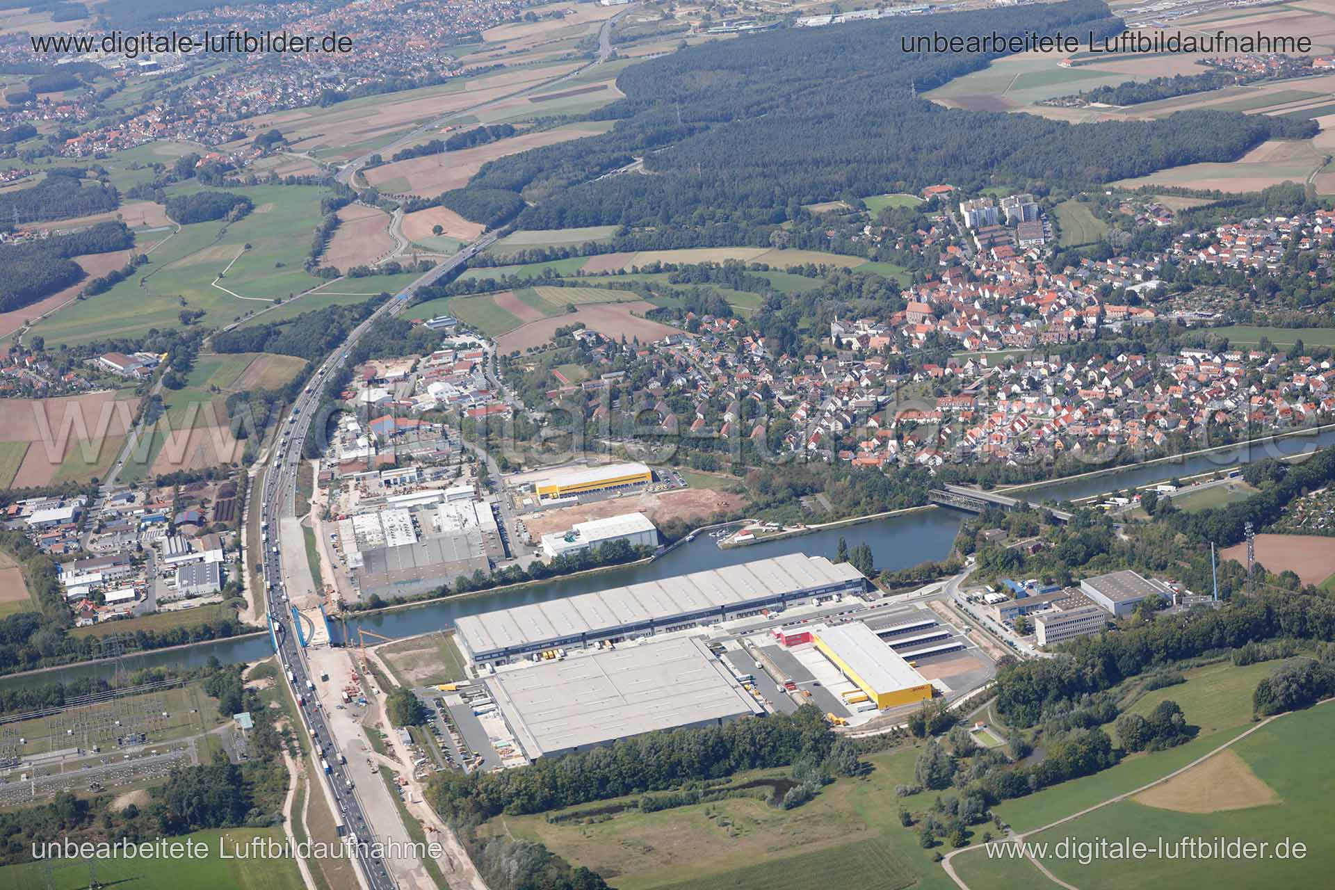 Luftaufnahme Hafen in Erlangen | Mittelfranken, Bayern