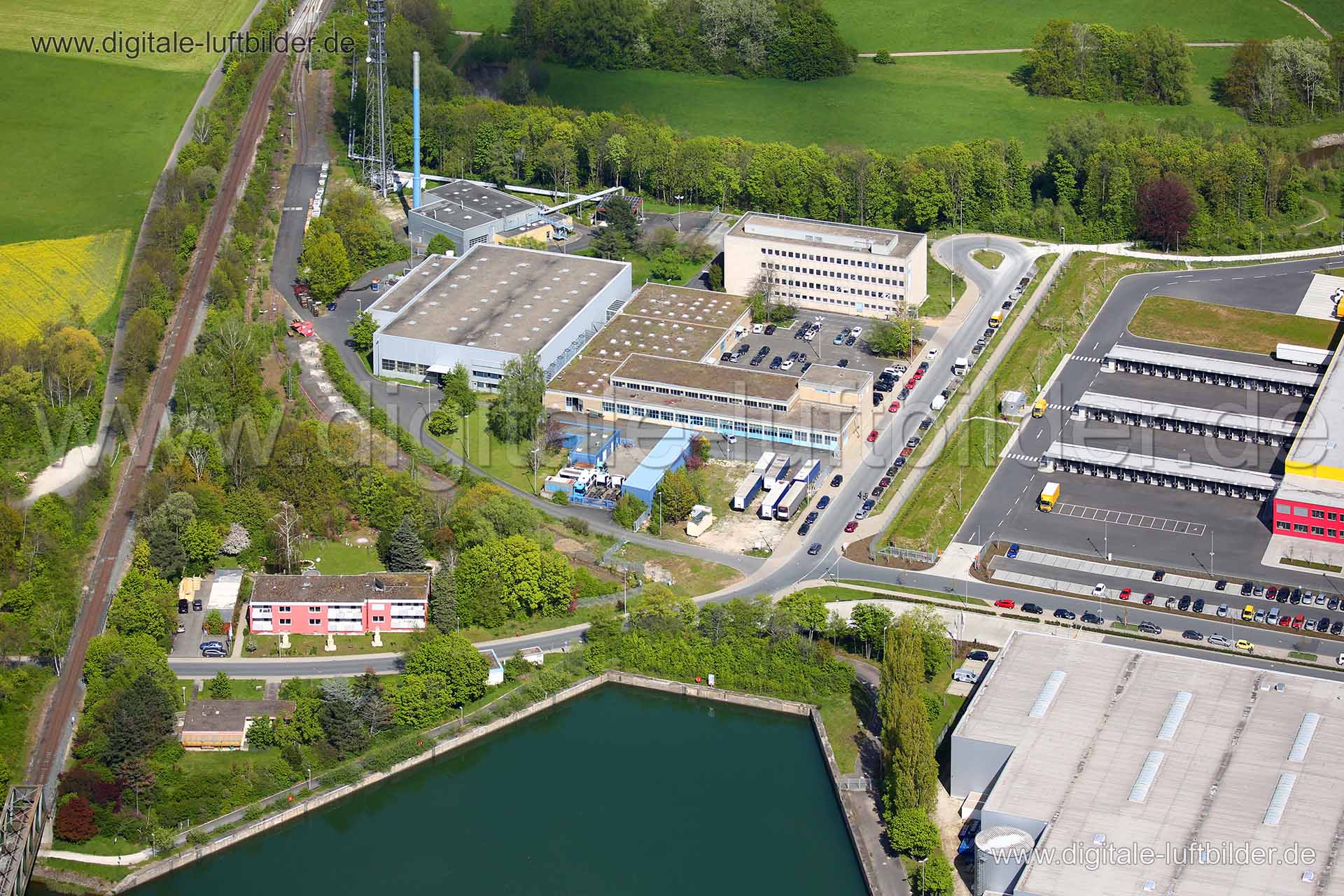 Luftaufnahme Hafen in Erlangen | Mittelfranken, Bayern