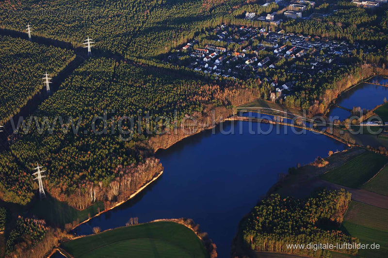 Luftaufnahme Karpfenweiher in Erlangen | Mittelfranken, Bayern