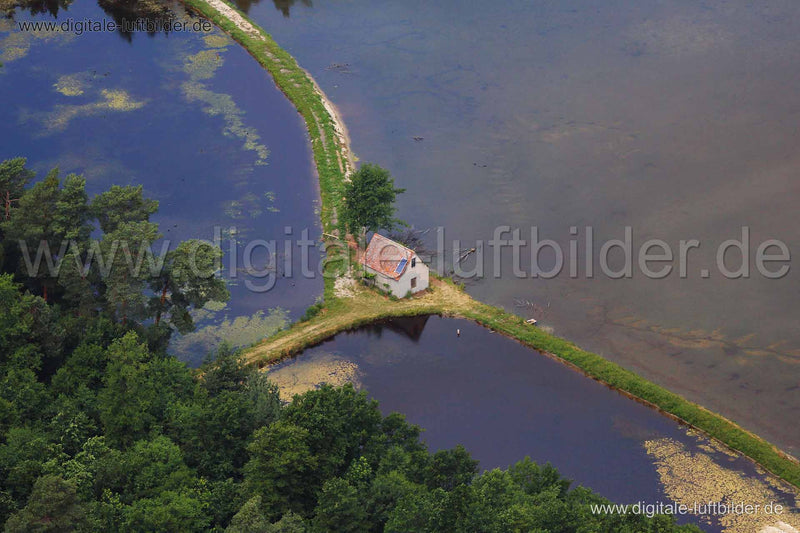 Luftaufnahme Karpfenweiher in Erlangen | Mittelfranken, Bayern