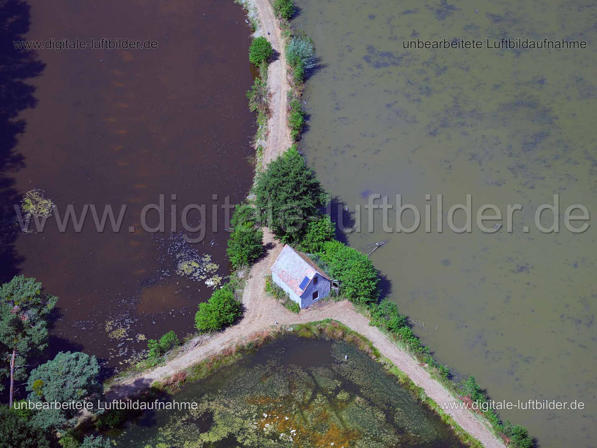 Luftaufnahme Karpfenweiher in Erlangen | Mittelfranken, Bayern