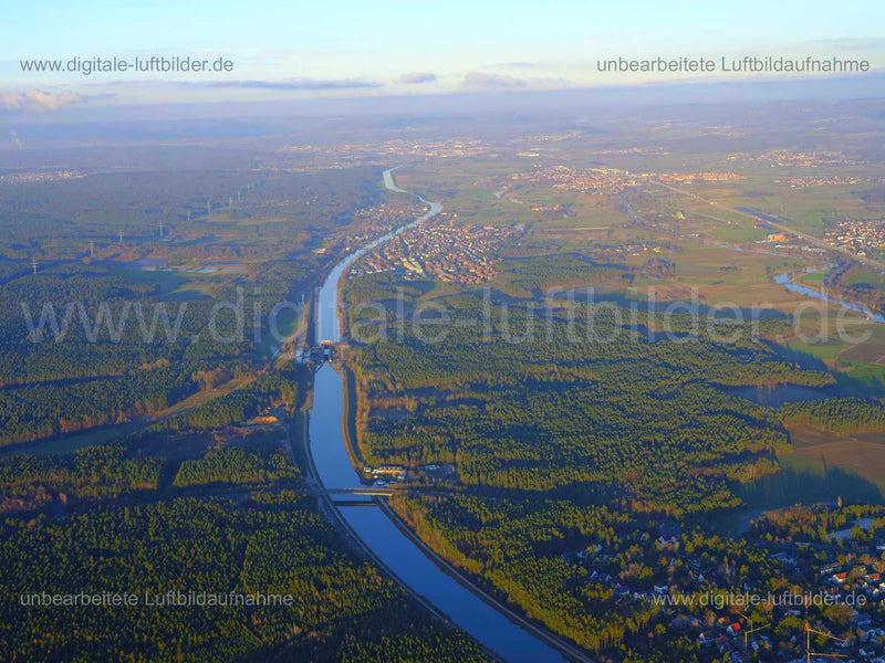 Luftaufnahme Main-Donau-Kanal bei Erlangen in Erlangen | Mittelfranken, Bayern
