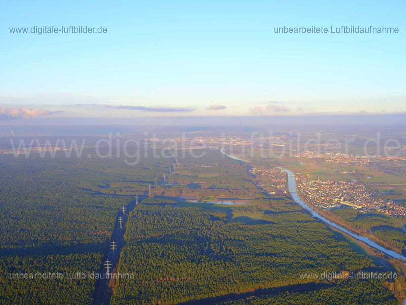 Luftaufnahme Main-Donau-Kanal bei Erlangen in Erlangen | Mittelfranken, Bayern