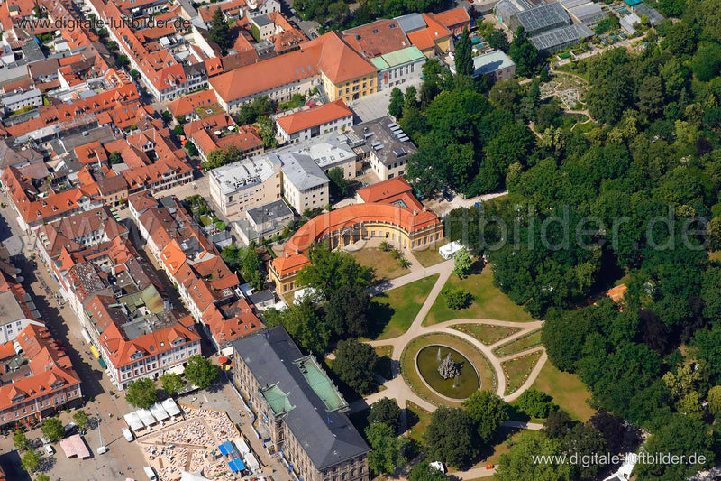 Luftaufnahme Orangerie in Erlangen | Mittelfranken, Bayern
