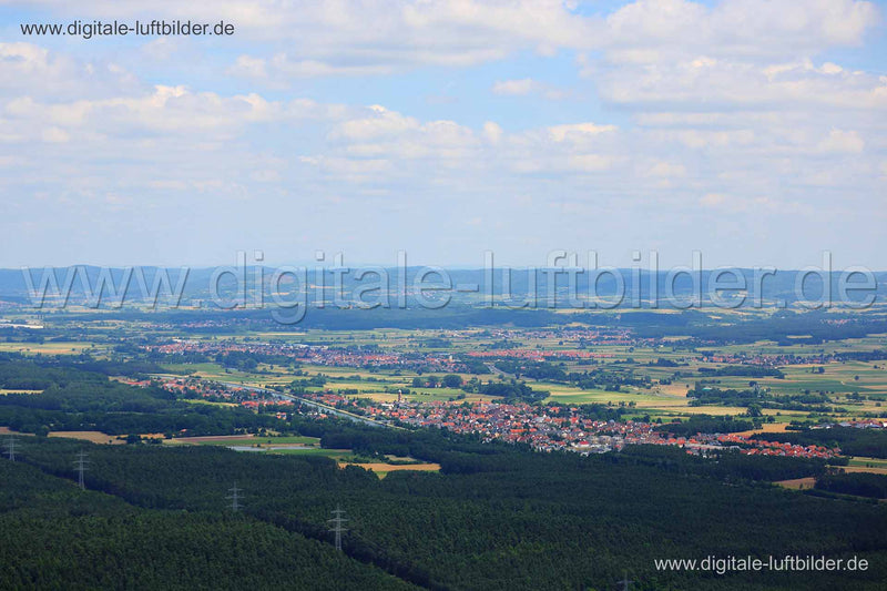 Luftaufnahme Panorama in Erlangen | Mittelfranken, Bayern