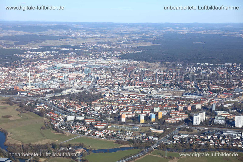 Luftaufnahme Panorama in Erlangen | Mittelfranken, Bayern
