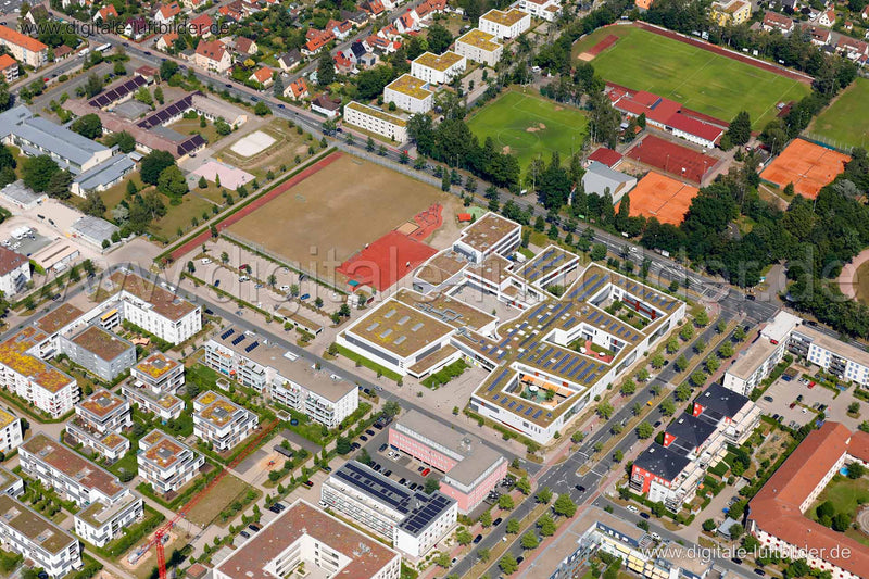 Luftaufnahme Röthelheimpark in Erlangen | Mittelfranken, Bayern