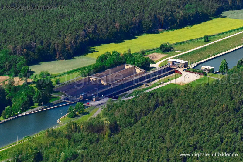Luftaufnahme Schleuse in Erlangen | Mittelfranken, Bayern