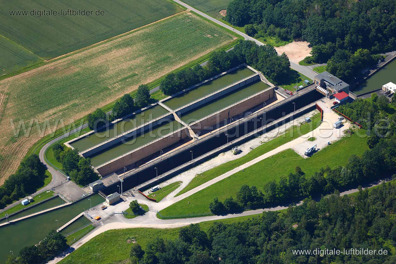 Luftaufnahme Schleuse - Kriegenbrunn in Erlangen | Mittelfranken, Bayern
