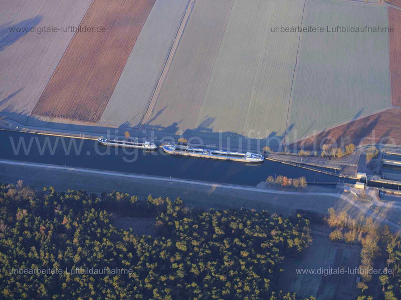 Luftaufnahme Schleuse Kriegbrunn in Erlangen | Mittelfranken, Bayern