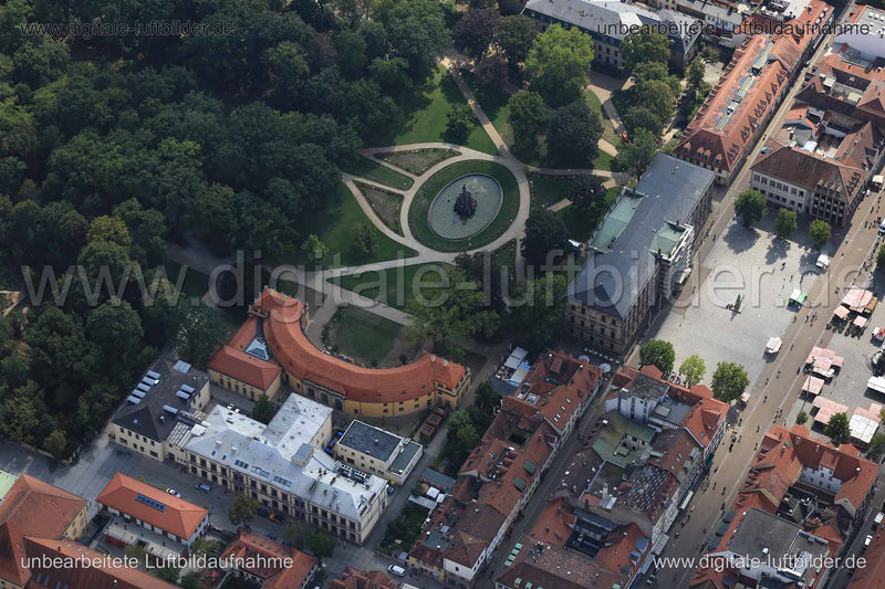 Luftaufnahme Schlossgarten in Erlangen | Mittelfranken, Bayern