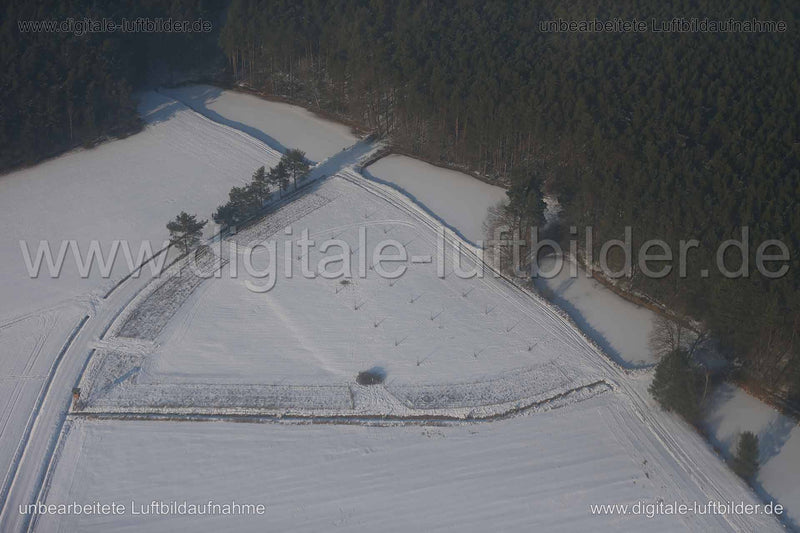 Luftaufnahme Schnee in Erlangen | Mittelfranken, Bayern