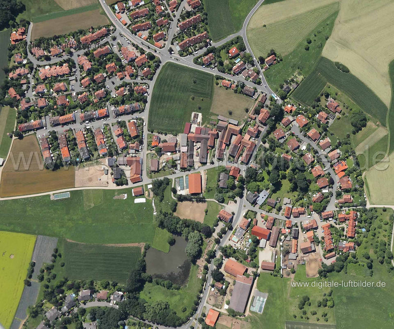 Luftaufnahme Senkrechtaufnahme in Erlangen | Mittelfranken, Bayern