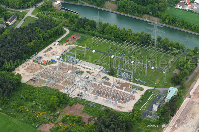 Luftaufnahme Umspannwerk in Erlangen | Mittelfranken, Bayern