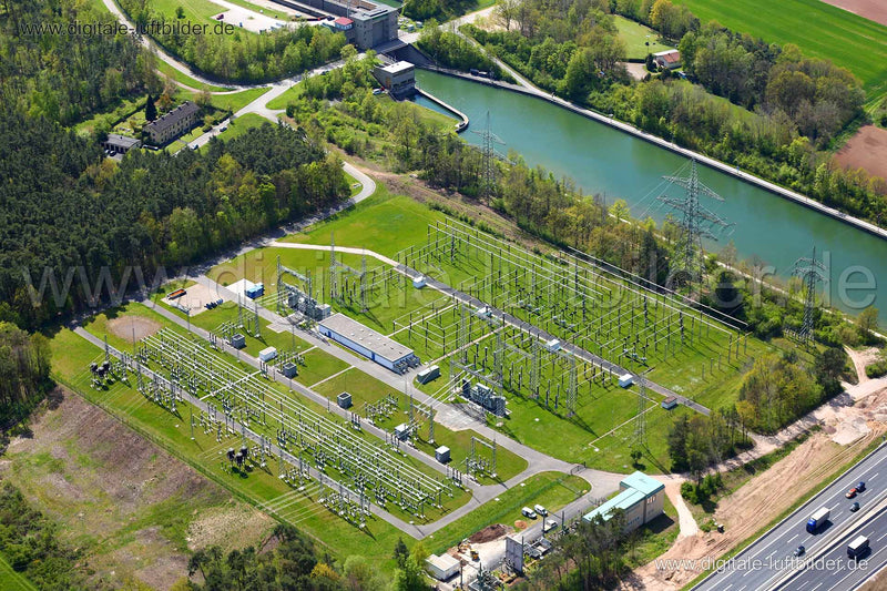 Luftaufnahme Umspannwerk in Erlangen | Mittelfranken, Bayern