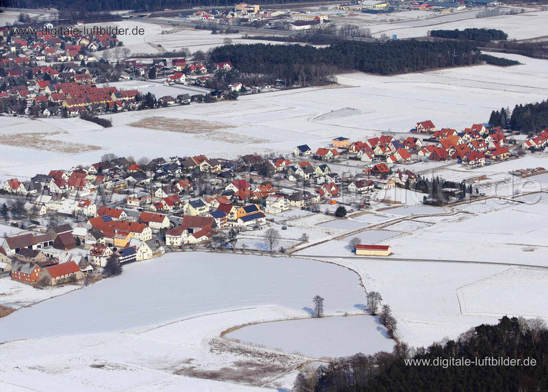 Luftaufnahme Vorort in Erlangen | Mittelfranken, Bayern
