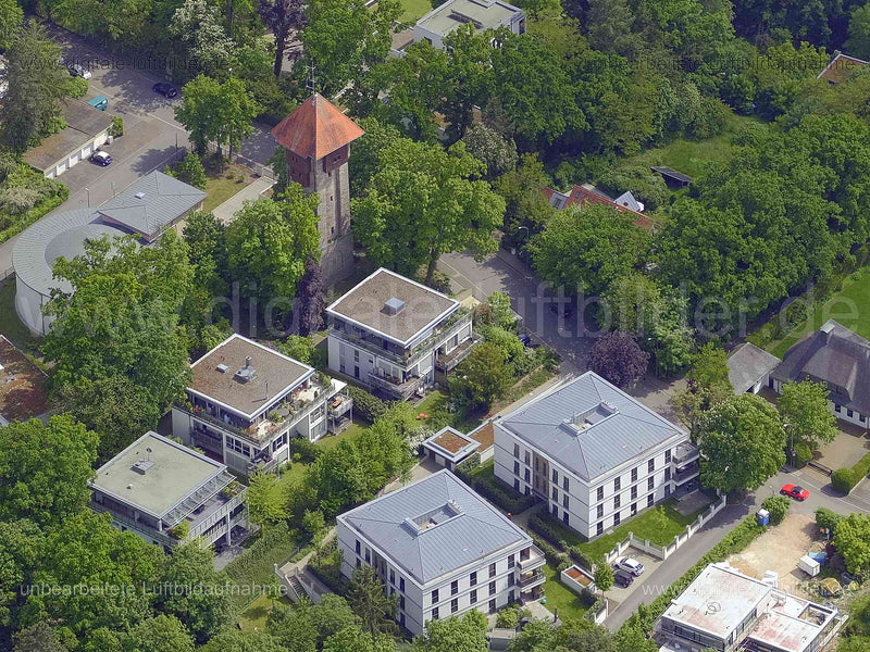 Luftaufnahme Wasserturm auf dem Burgberg in Erlangen | Mittelfranken, Bayern