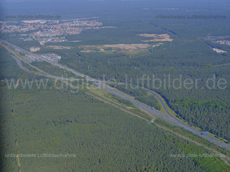 Luftaufnahme Autobahn A9 bei Feucht in Feucht | Mittelfranken, Bayern