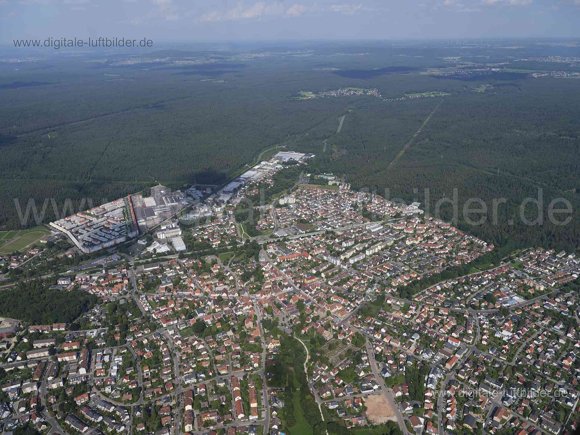 Luftaufnahme Feucht bei Nürnberg in Feucht | Mittelfranken, Bayern