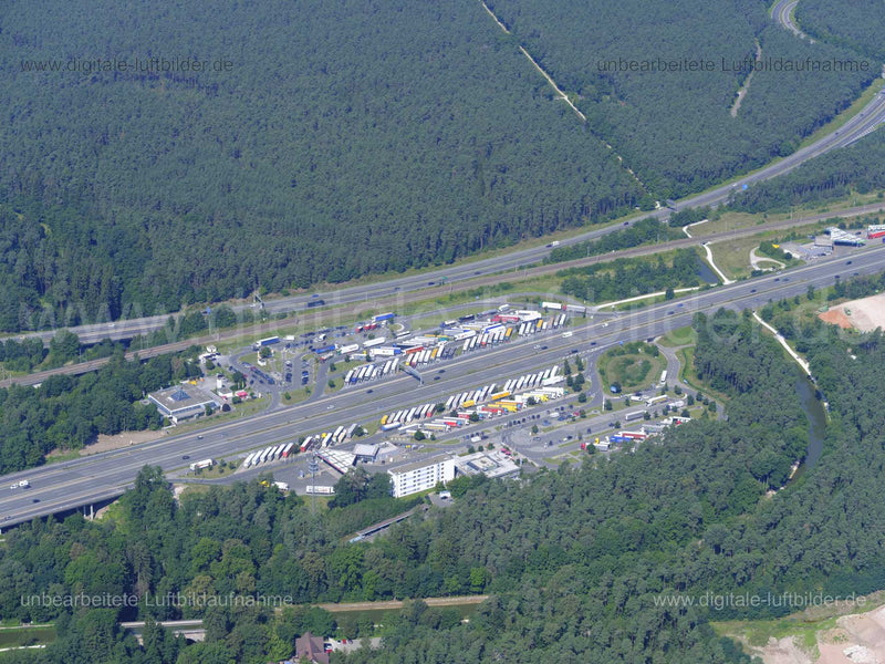 Luftaufnahme Raststätte Feucht-Ost in Feucht | Mittelfranken, Bayern