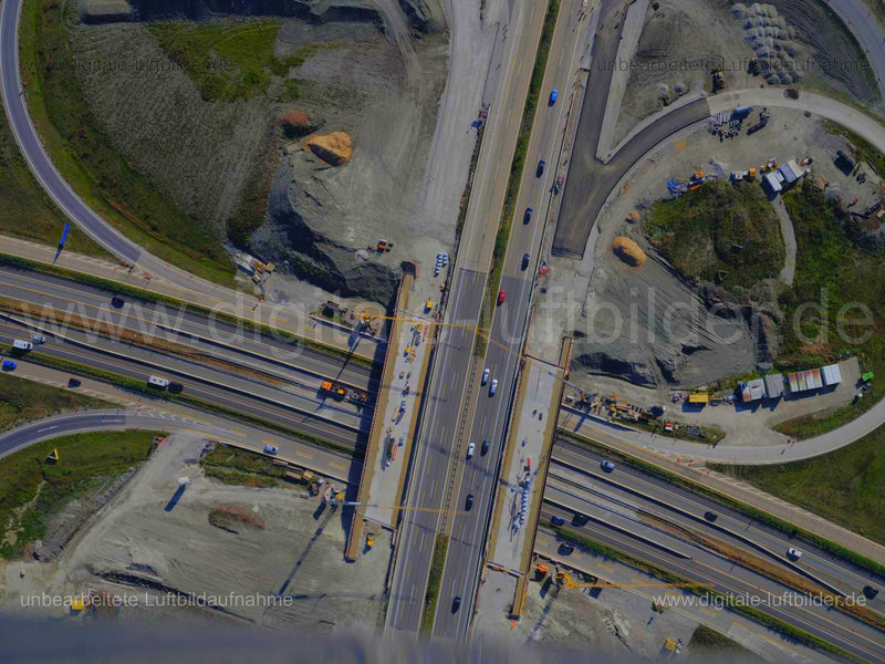 Luftaufnahme Autobahnkreuz A6 / A7 in Feuchtwangen | Mittelfranken, Bayern