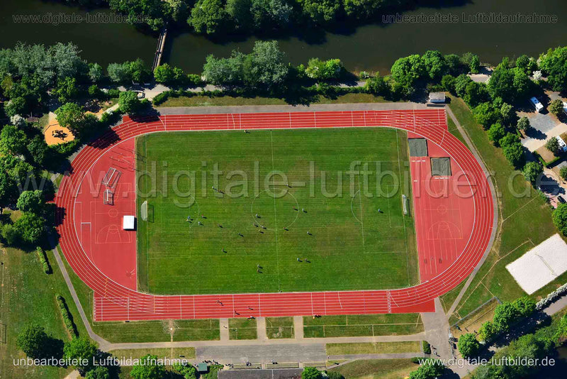 Luftaufnahme Sportinsel in Forchheim | Oberfranken, Bayern