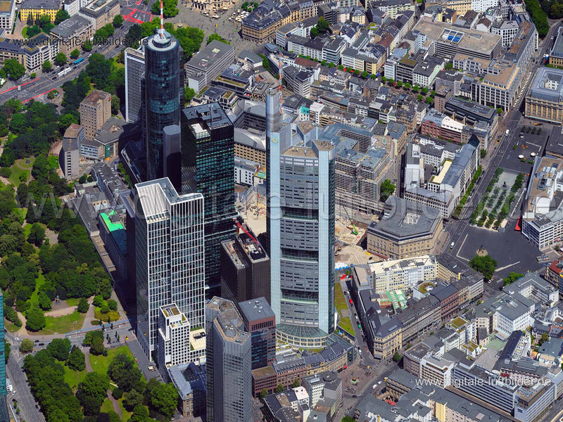 Luftaufnahme Commerzbank Tower in Frankfurt am Main | Darmstadt, Hessen